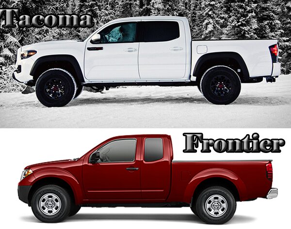 2017-toyota-tacoma-vs-nissan-frontier-styling